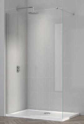 TAILORED T18 1200mm CHROME WETROOM PANEL, 7023